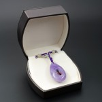 《限量款》紫羅蘭紫玉項鍊-精品裱布盒